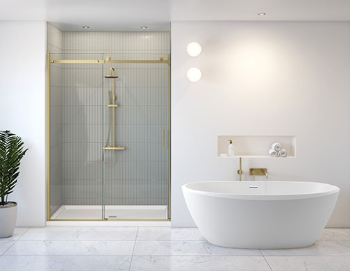 L&#39;art du luxe: la tendance de l&#39;or bross&#233; dans la conception des salles de bains modernes
