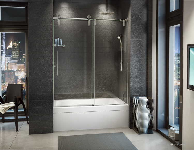 Fleurco Glass Shower Doors Kinetik Ks In Line Tub High Resolution Photo