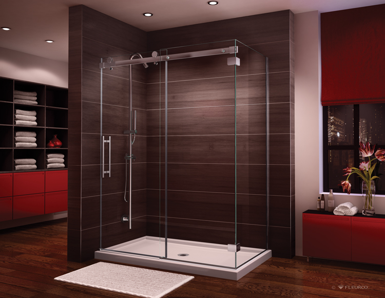 Fleurco Glass Shower Doors Novara In Line 2 Sides High Resolution Photo